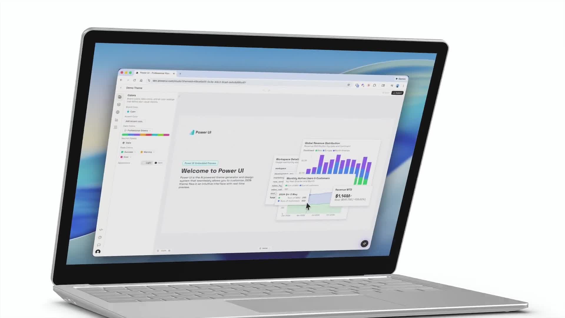 Power UI Theme Studio preview